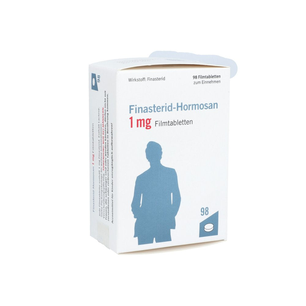 Das Produktfoto zeigt Finasterid-Hormosan 1 Mg Filmtabletten (98 stk) PZN 10325789