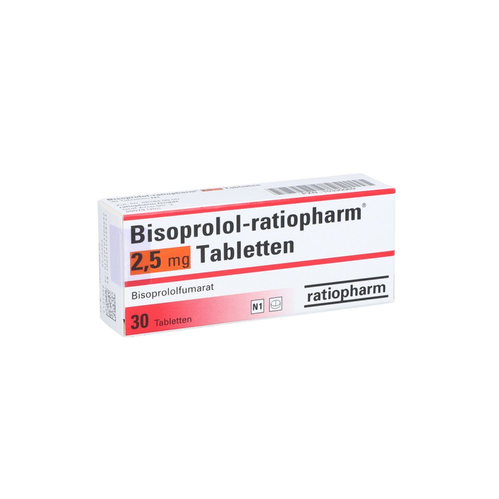 Bisoprolol-Ratiopharm 2,5 Mg Tabletten (30 stk)
