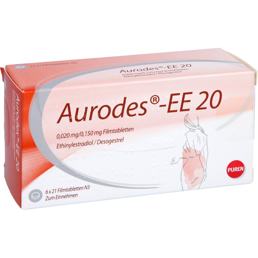 Aurodes-Ee 20 0,020 Mg/0,150 Mg Filmtabletten (6X21 stk)