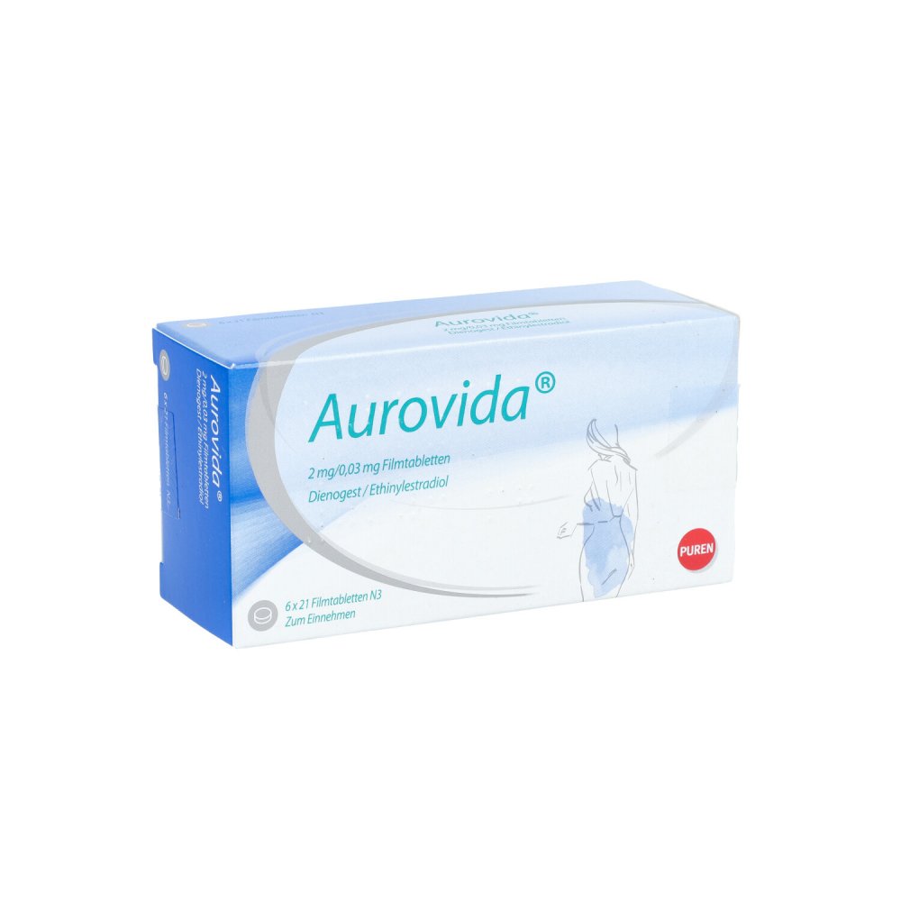 Aurovida 2 Mg/0,03 Mg Filmtabletten (6X21 stk)