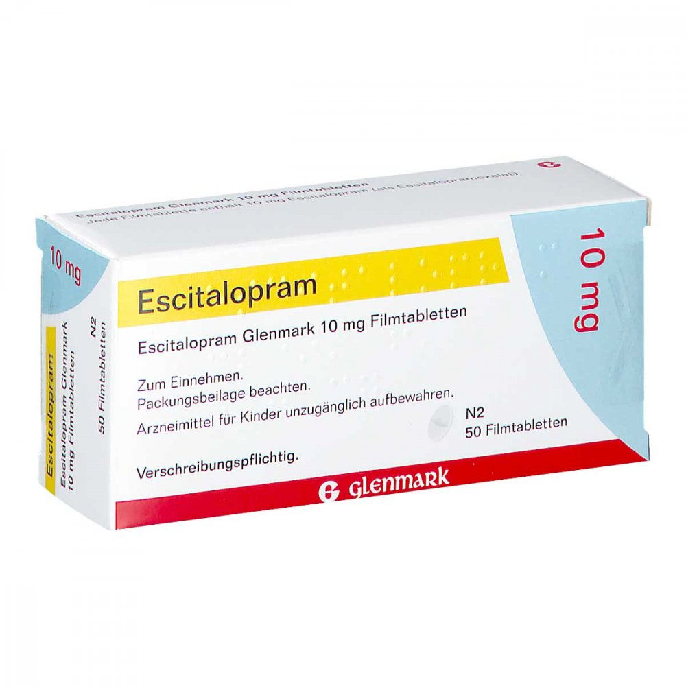 Escitalopram Glenmark 10 Mg Filmtabletten (50 stk)