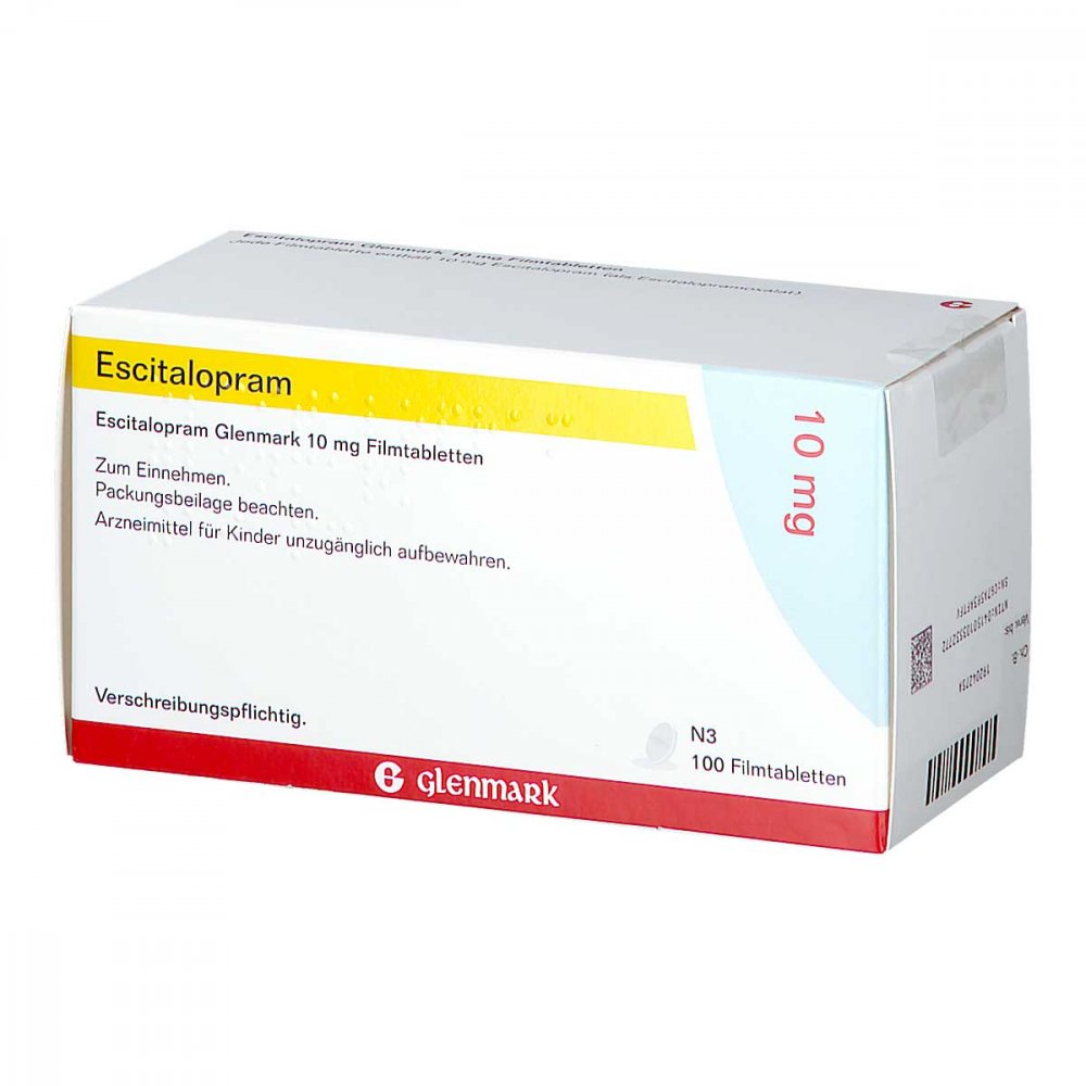 Escitalopram Glenmark 10 Mg Filmtabletten (100 stk)