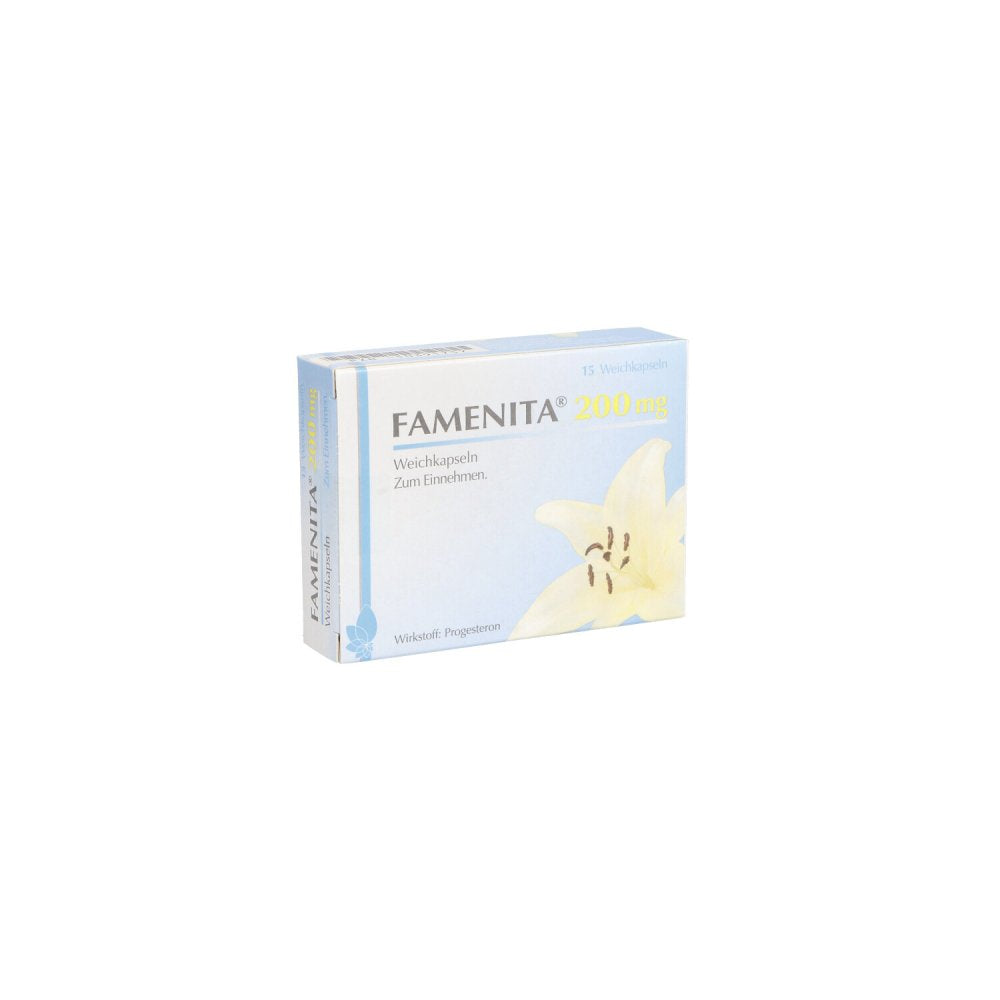 Das Produktfoto zeigt Famenita 200 Mg Weichkapseln (15 stk) PZN 10391757