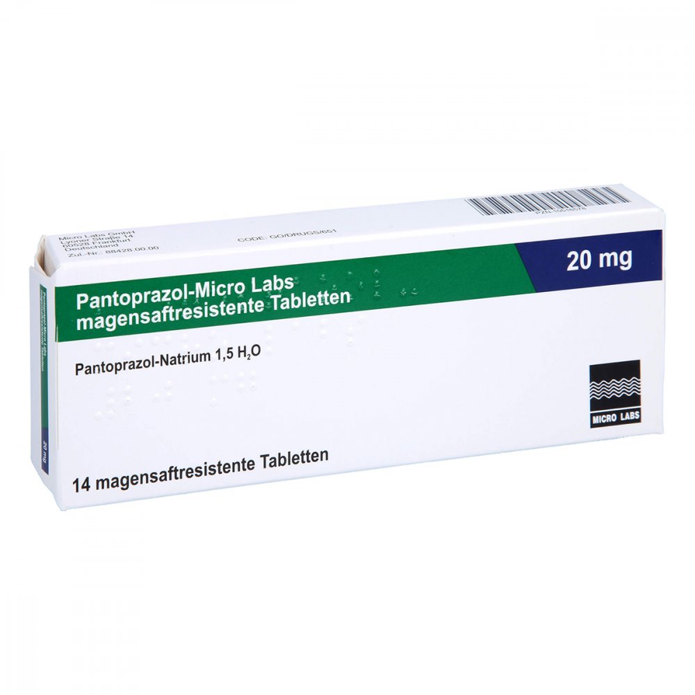 Pantoprazol-Micro Labs 20 Mg Magensaftr.Tabletten (14 stk)