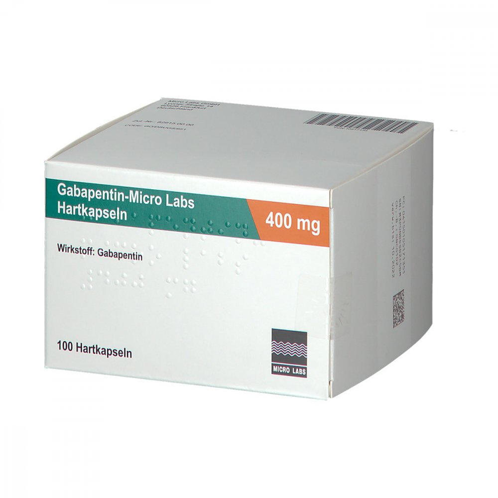 Das Produktfoto zeigt Gabapentin Micro Labs 400 Mg Hartkapseln (100 stk) PZN 10517135