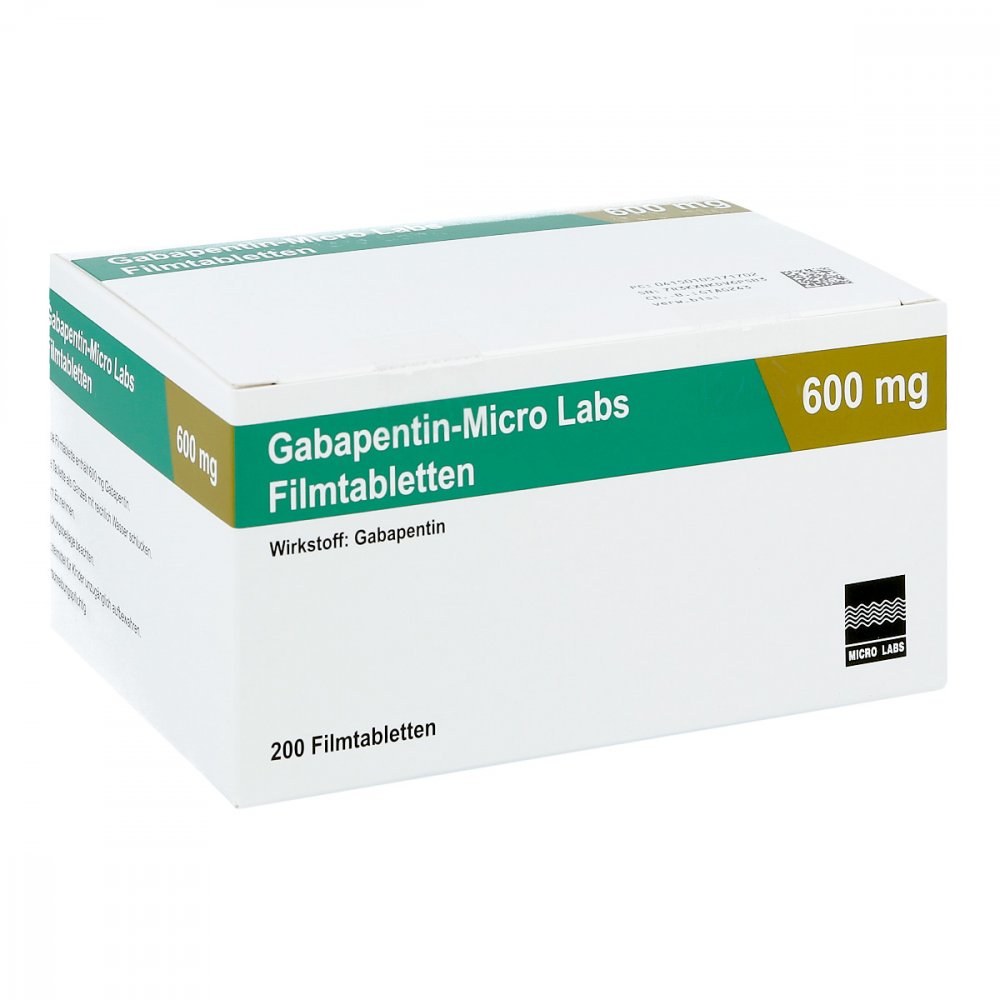 Gabapentin Micro Labs 600 Mg Filmtabletten (200 stk)