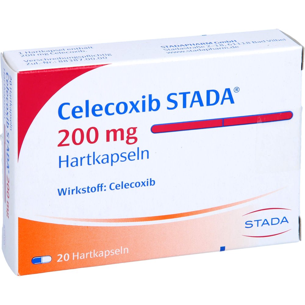 Das Produktfoto zeigt Celecoxib Stada 200 Mg Hartkapseln (20 stk) PZN 10525086