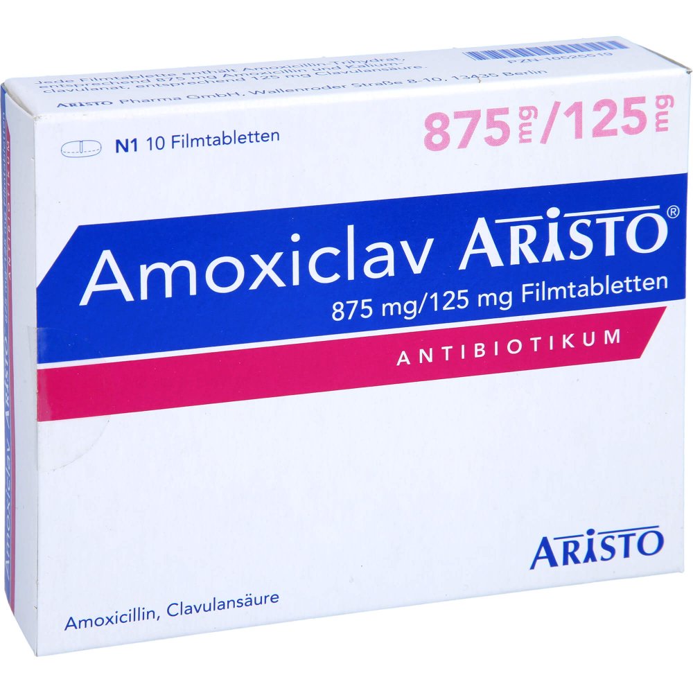 Amoxiclav Aristo 875 Mg/125 Mg Filmtabletten (10 stk)