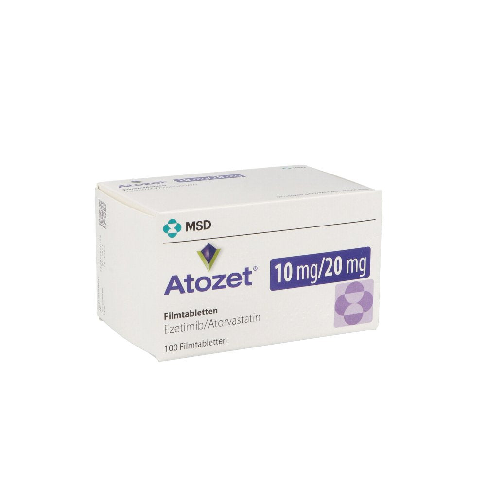 Das Produktfoto zeigt Atozet 10 Mg/20 Mg Filmtabletten (100 stk) PZN 10538321
