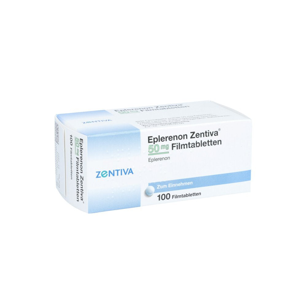 Das Produktfoto zeigt Eplerenon Zentiva 50 Mg Filmtabletten (100 stk) PZN 10542239
