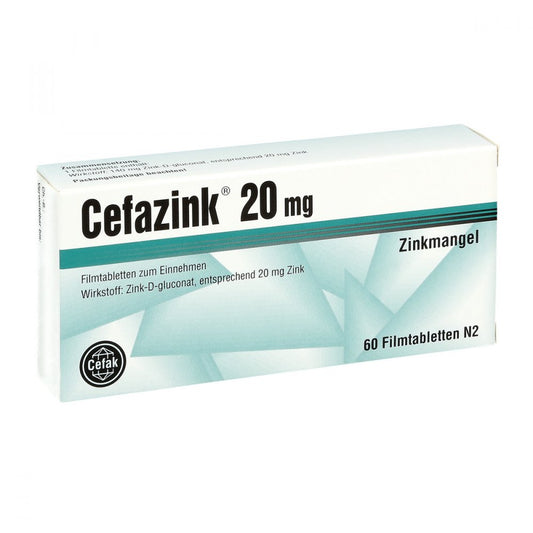 Cefazink 20 Mg Filmtabletten (60 stk)