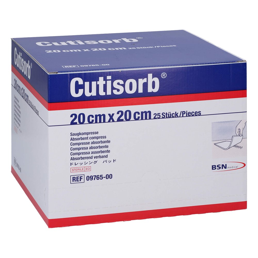 Cutisorb Saugkompressen Steril 20x20 Cm (25 stk)