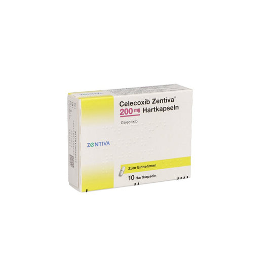 Das Produktfoto zeigt Celecoxib Zentiva 200 Mg Hartkapseln (10 stk) PZN 10626947