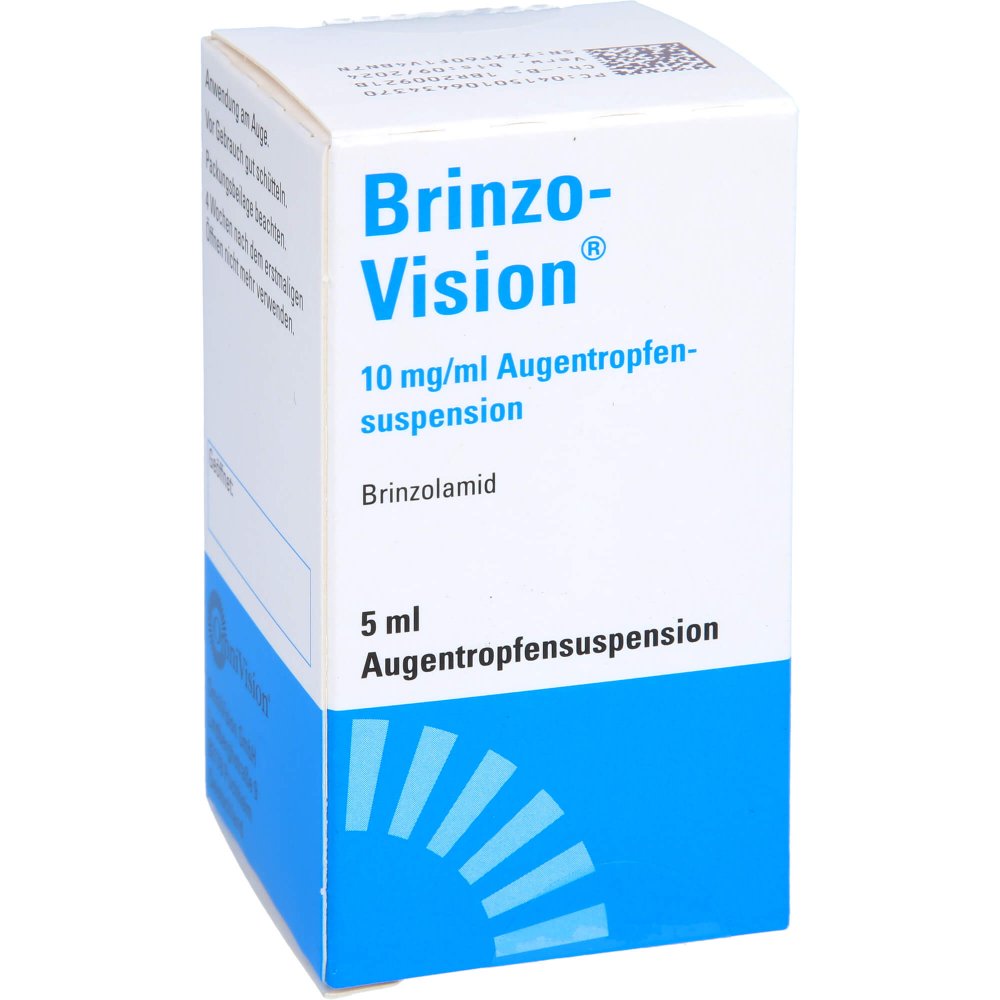 Das Produktfoto zeigt Brinzo-Vision 10 Mg/Ml Augentropfensuspension (5 ml) PZN 10643437