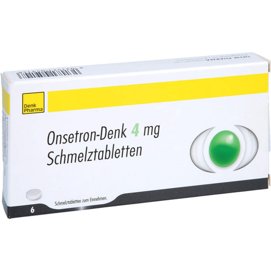 Das Produktfoto zeigt Onsetron-Denk 4 Mg Schmelztabletten (6 stk) PZN 10708510