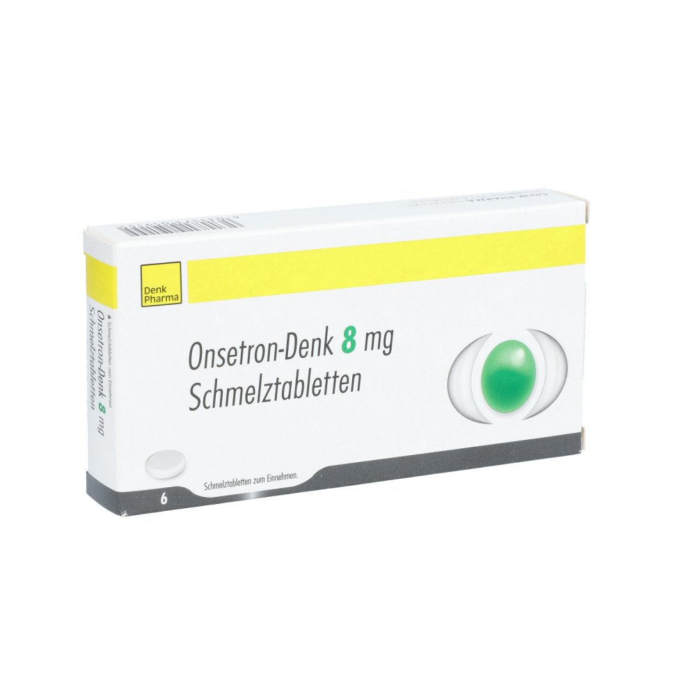 Das Produktfoto zeigt Onsetron-Denk 8 Mg Schmelztabletten (6 stk) PZN 10708556