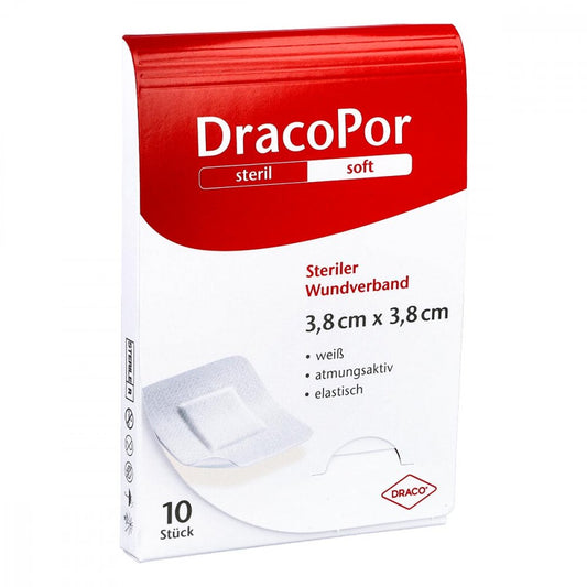 Dracopor Wundverband 3,8x3,8 Cm Steril (10 stk)