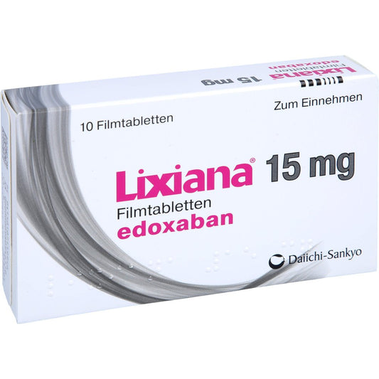 Das Produktfoto zeigt Lixiana 15 Mg Filmtabletten (10 stk) PZN 10713994