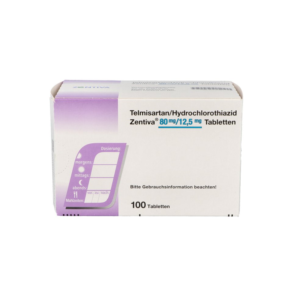 Telmisartan/Hct Zentiva 80 Mg/12,5 Mg Tabletten (100 stk)