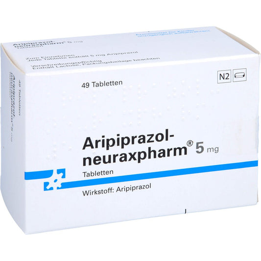 Das Produktfoto zeigt Aripiprazol-Neuraxpharm 5 Mg Tabletten (49 stk) PZN 10736216