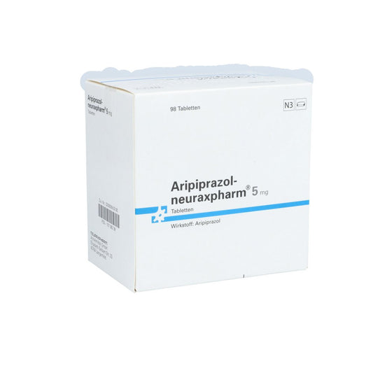 Das Produktfoto zeigt Aripiprazol-Neuraxpharm 5 Mg Tabletten (98 stk) PZN 10736239