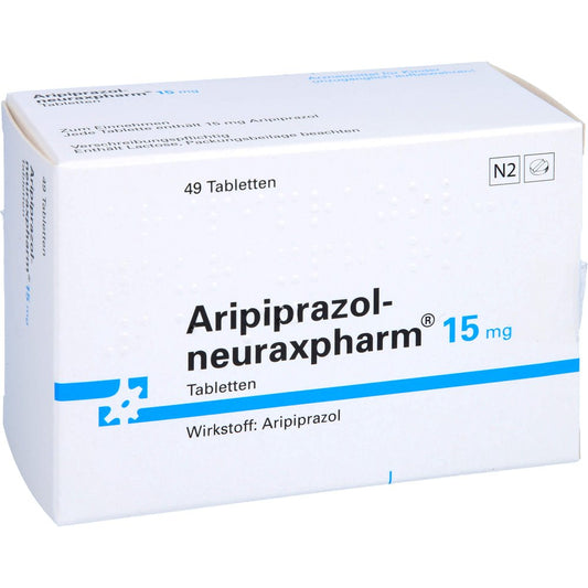 Das Produktfoto zeigt Aripiprazol-Neuraxpharm 15 Mg Tabletten (49 stk) PZN 10736305