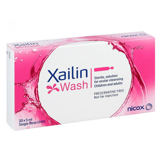 Das Produktfoto zeigt Xailin Wash Augenspüllösung In Einzeldosen (20X5 ml) PZN 10749331
