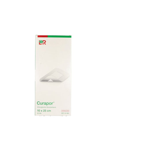 Das Produktfoto zeigt Curapor Wundverband Steril Chirurgisch 10x25 Cm (50 stk) PZN 10757141