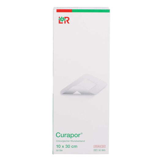 Das Produktfoto zeigt Curapor Wundverband Steril Chirurgisch 10x30 Cm (50 stk) PZN 10757158