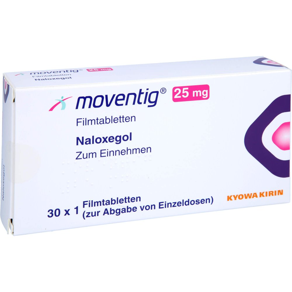 Das Produktfoto zeigt Moventig 25 Mg Filmtabletten (30 stk) PZN 10763489