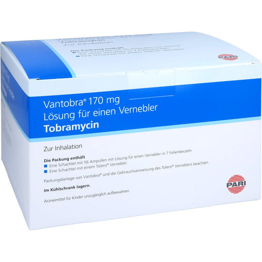 Das Produktfoto zeigt Vantobra 170 Mg Lsg.F.E.Vernebl.+Tolero Vernebl. (56 stk) PZN 10763851