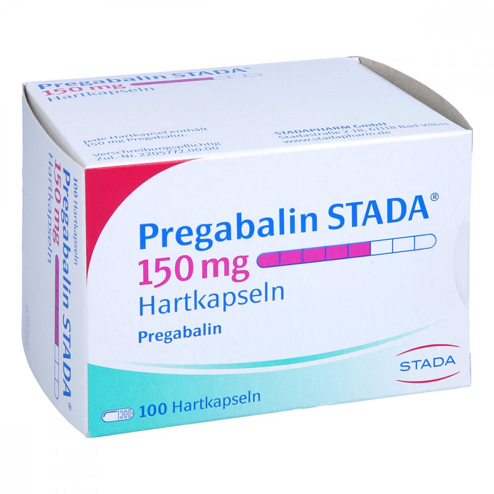 Das Produktfoto zeigt Pregabalin Stada 150 Mg Hartkapseln (100 stk) PZN 10780105