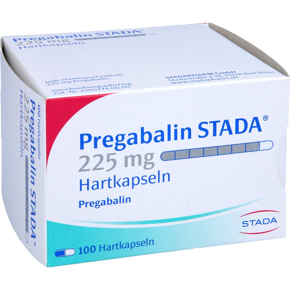 Das Produktfoto zeigt Pregabalin Stada 225 Mg Hartkapseln (100 stk) PZN 10780134