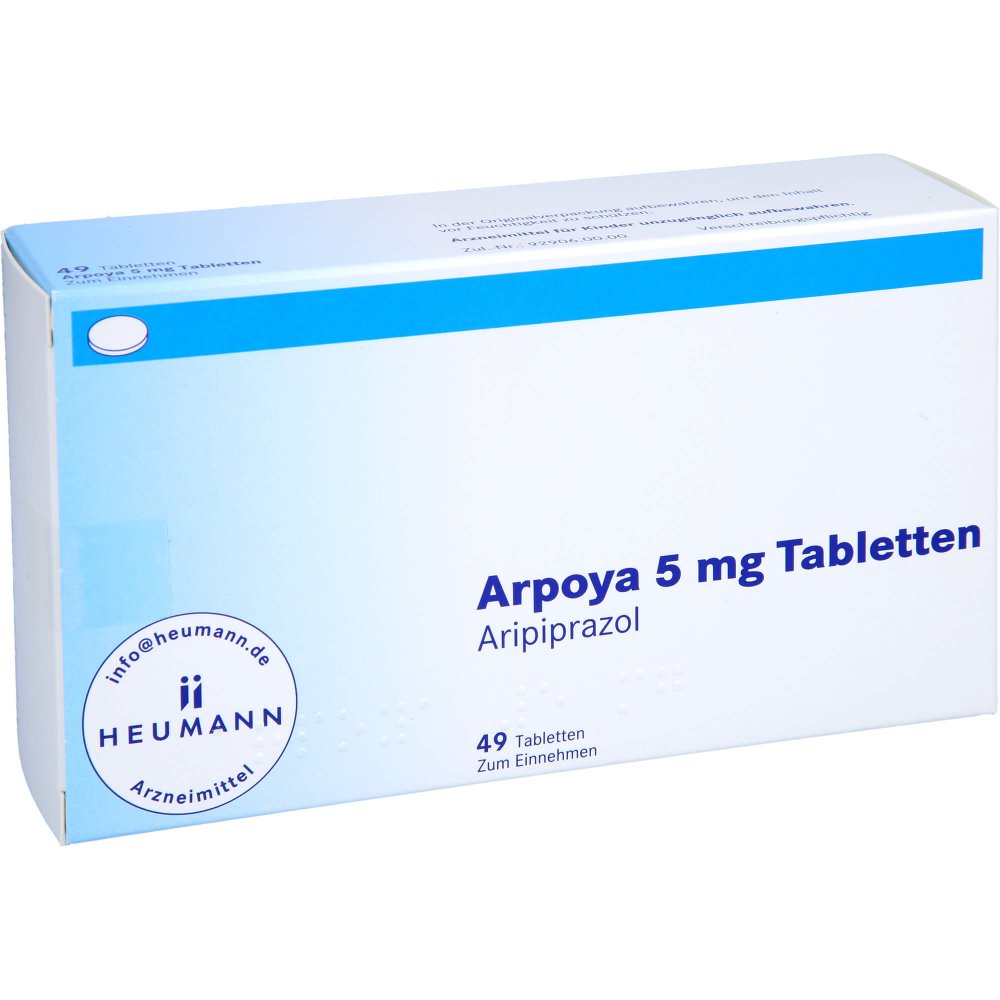 Das Produktfoto zeigt Arpoya 5 Mg Tabletten (49 stk) PZN 10785338
