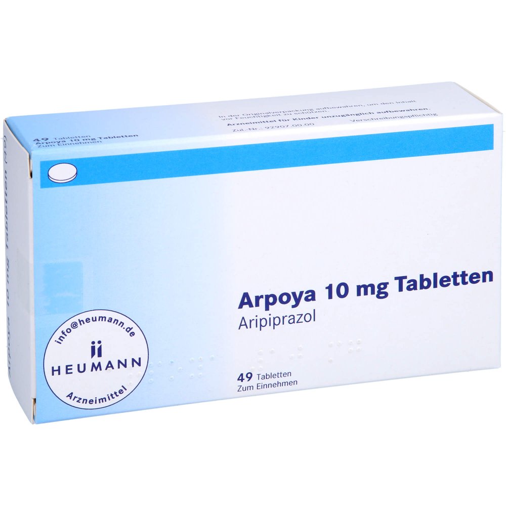 Das Produktfoto zeigt Arpoya 10 Mg Tabletten (49 stk) PZN 10785367