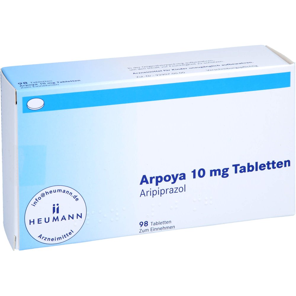 Das Produktfoto zeigt Arpoya 10 Mg Tabletten (98 stk) PZN 10785373