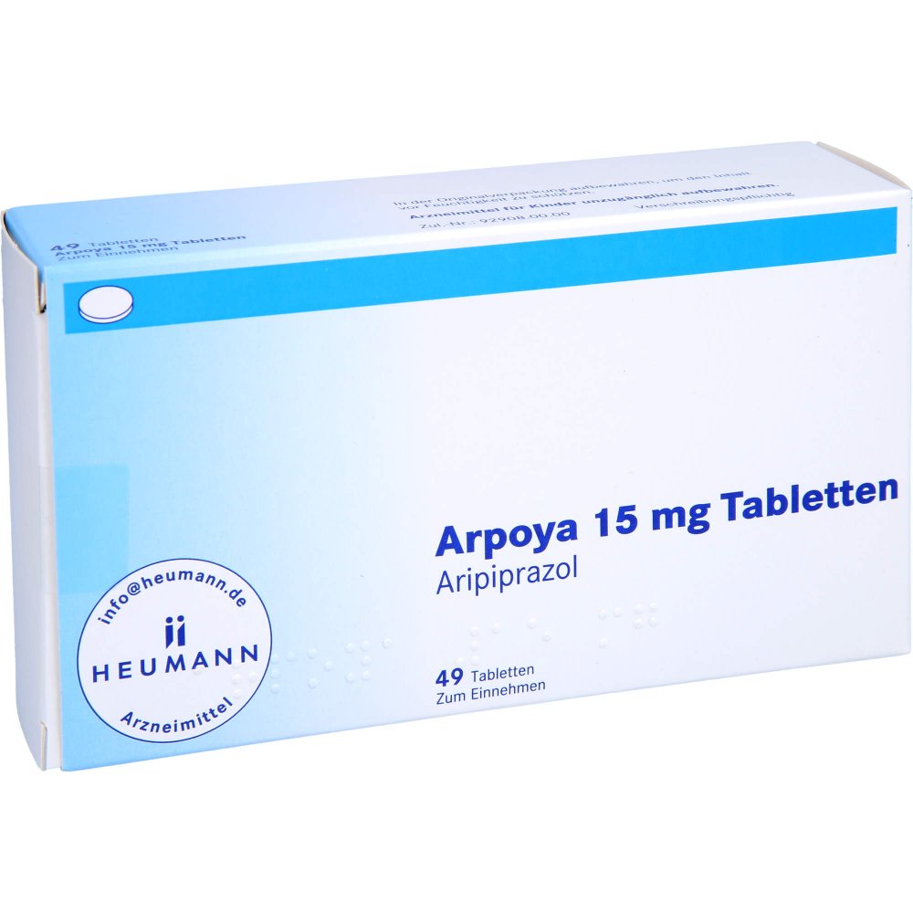 Das Produktfoto zeigt Arpoya 15 Mg Tabletten (49 stk) PZN 10785404