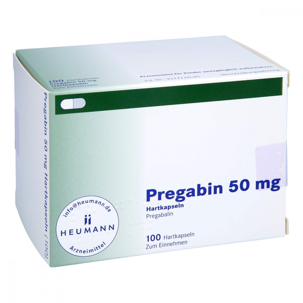 Das Produktfoto zeigt Pregabin 50 Mg Hartkapseln (100 stk) PZN 10785723