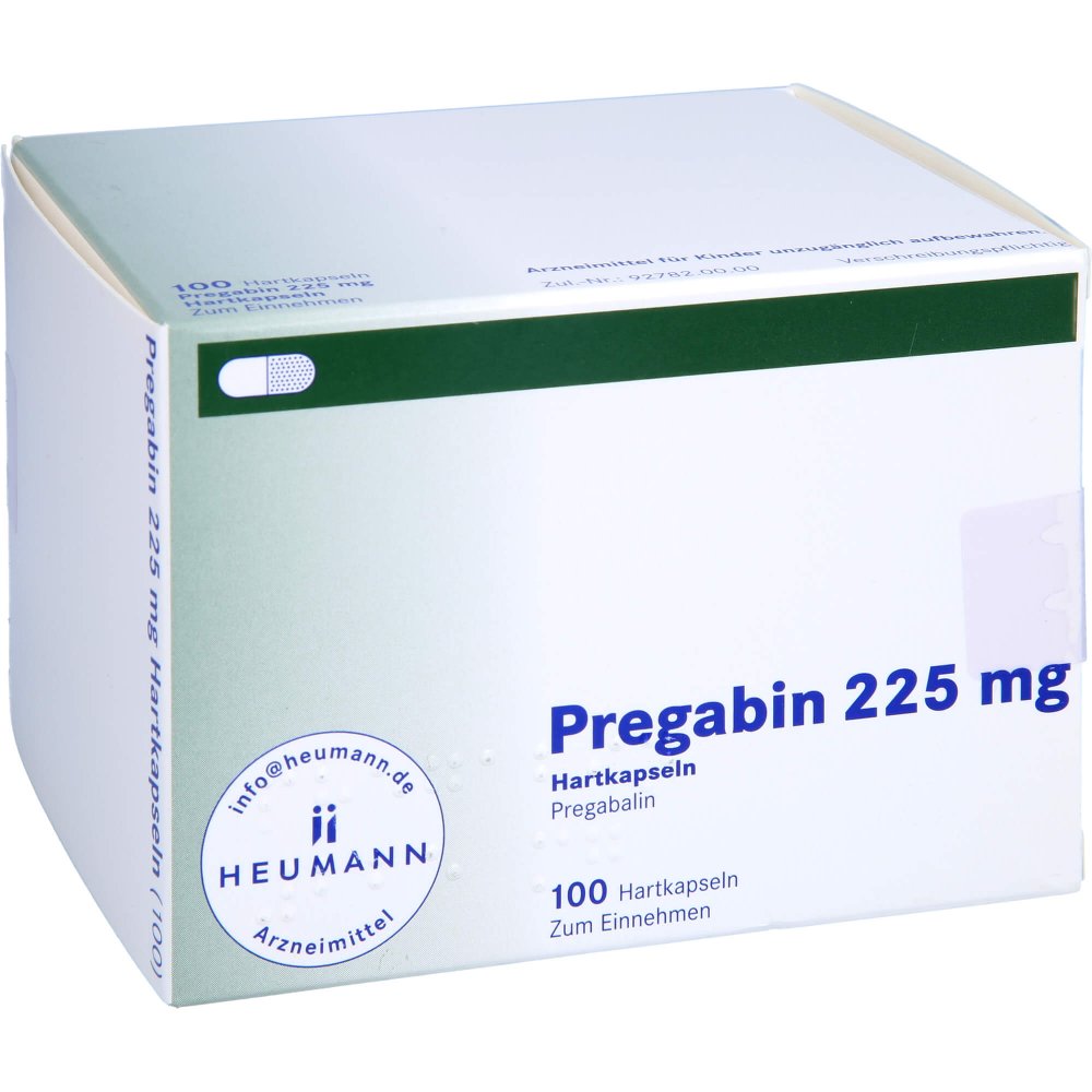 Das Produktfoto zeigt Pregabin 225 Mg Hartkapseln (100 stk) PZN 10785870