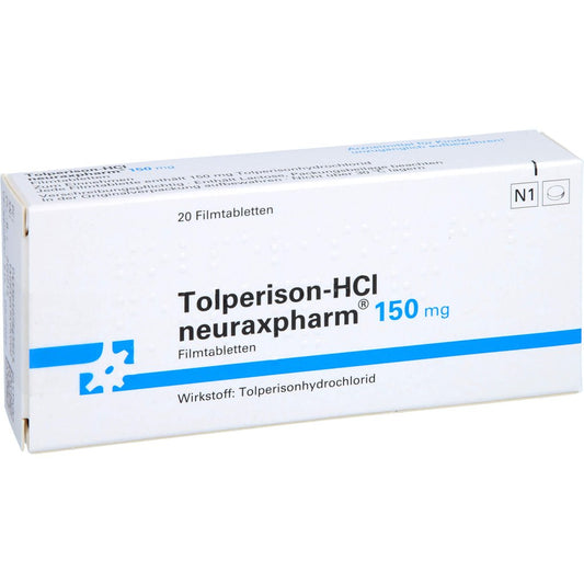 Das Produktfoto zeigt Tolperison-Hcl Neuraxpharm 150 Mg (20 stk) PZN 10786591