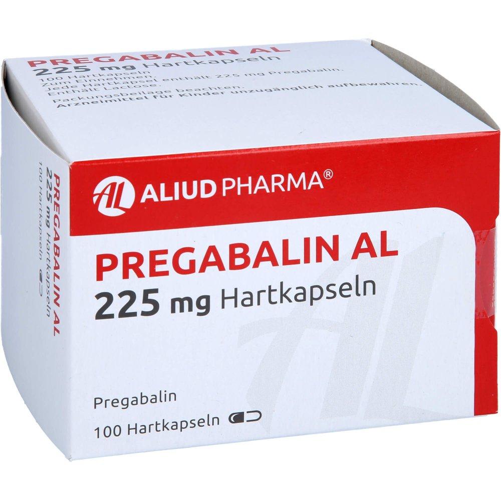 Das Produktfoto zeigt Pregabalin Al 225 Mg Hartkapseln (100 stk) PZN 10791876