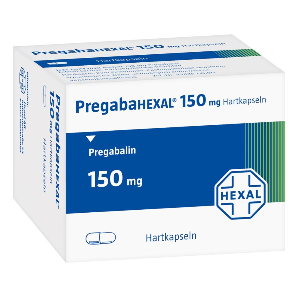 Das Produktfoto zeigt Pregabahexal 150 Mg Hartkapseln (100 stk) PZN 10793680