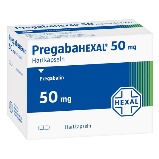Das Produktfoto zeigt Pregabahexal 50 Mg Hartkapseln (21 stk) PZN 10793786