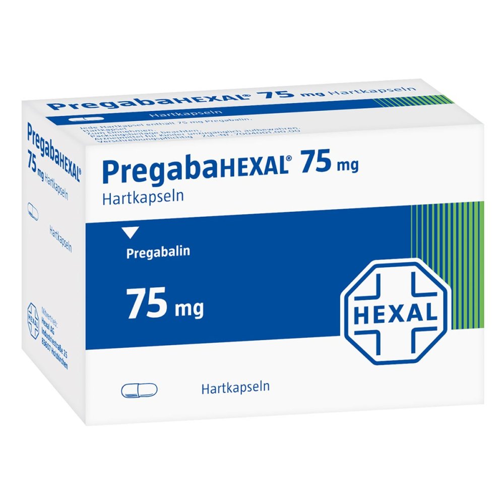 Das Produktfoto zeigt Pregabahexal 75 Mg Hartkapseln (100 stk) PZN 10793869