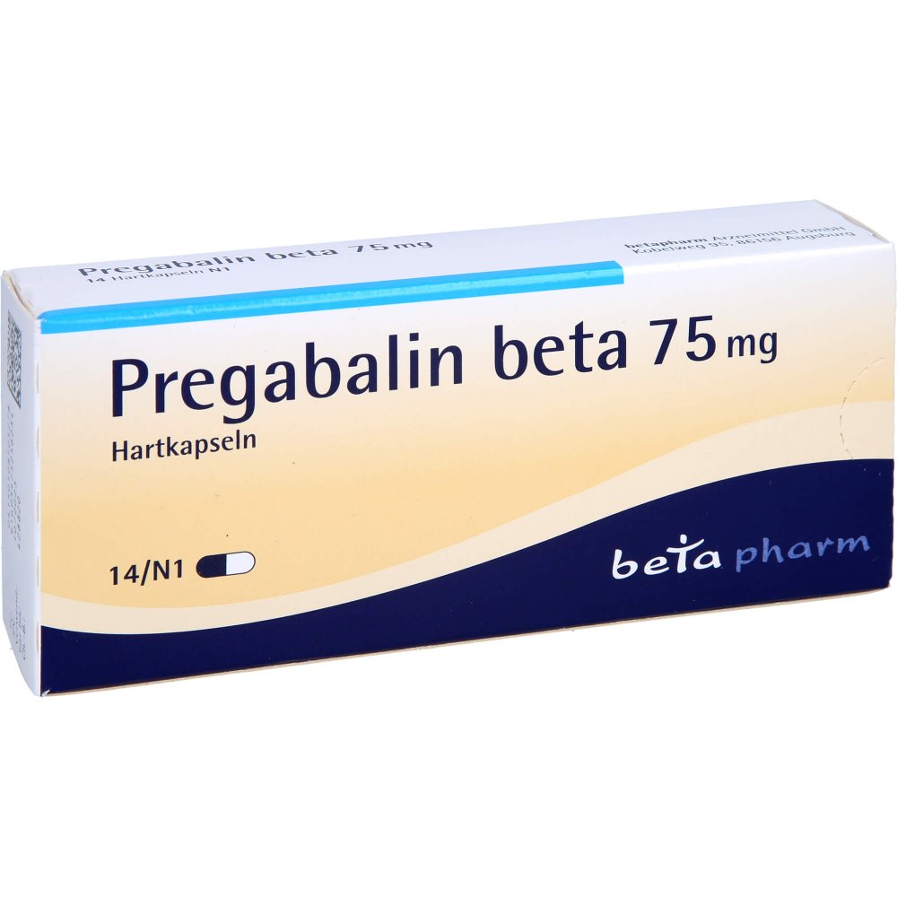 Das Produktfoto zeigt Pregabalin Beta 75 Mg Hartkapseln (14 stk) PZN 10810527
