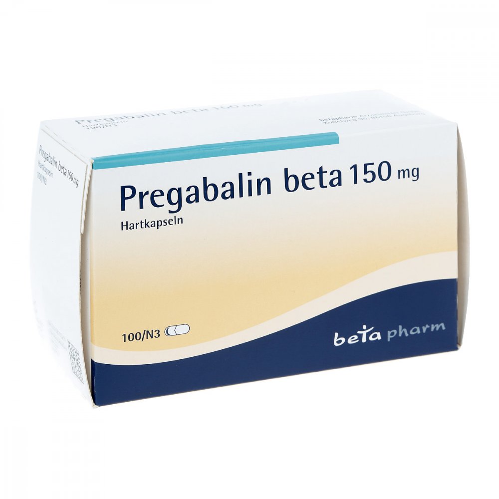 Das Produktfoto zeigt Pregabalin Beta 150 Mg Hartkapseln (100 stk) PZN 10810591