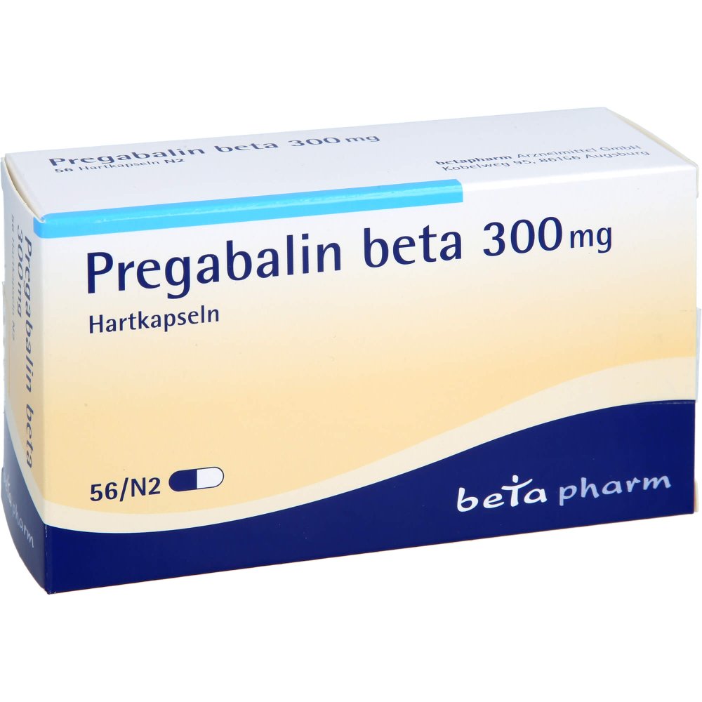 Das Produktfoto zeigt Pregabalin Beta 300 Mg Hartkapseln (56 stk) PZN 10810697