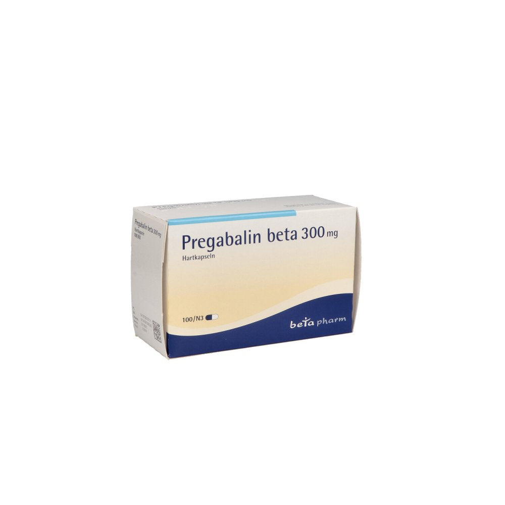 Das Produktfoto zeigt Pregabalin Beta 300 Mg Hartkapseln (100 stk) PZN 10810711
