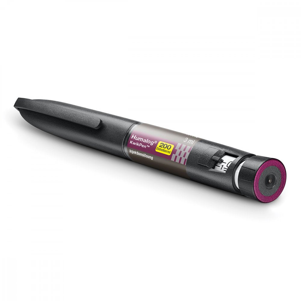 Das Produktfoto zeigt Humalog 200 E/Ml Kwikpen Injektionslösung (5X3 ml) PZN 10820098