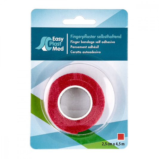 Das Produktfoto zeigt Um Fingerpflaster 2,5 Cmx4,5 M Rot (1 stk) PZN 10820968
